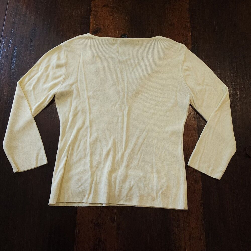 VINTAGE y2k floral embroidered beaded knit top boho cottage size m pastel fairy - Picture 6 of 8